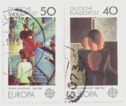 Набор марок EUROPA Германия 1975 год, Картины Оскара Шлеммера (полный комплект)